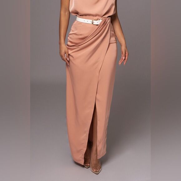 JLuxlabel Peach Jamila Drape Skirt Size Small NWT Hotliday event date night - Picture 1 of 10